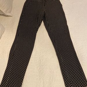 Business Casual black with white diamond printed pant